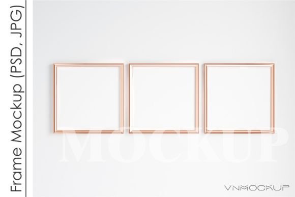 Download Gold Square Frame Mockup, Poster Mockup - Premium Resources